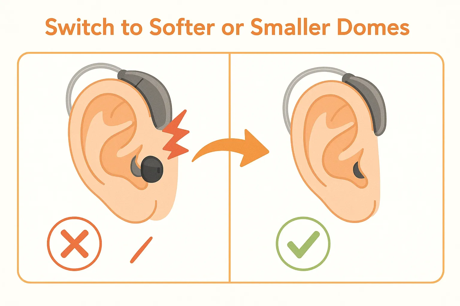 Switch to Softer or Smaller Domes